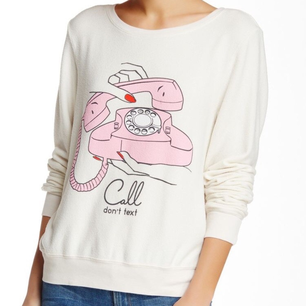 ISO Wildfox “Call Don’t Text” Pullover Sweater